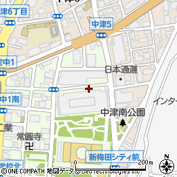 リパーク大阪北郵便局駐車場周辺の地図
