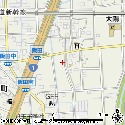 静岡県浜松市中央区飯田町1407周辺の地図