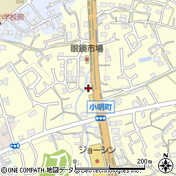 奈良県生駒市小明町446周辺の地図