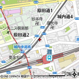 兵庫県神戸市灘区城内通5丁目周辺の地図
