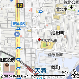 上海食亭 外灘紅緑灯 天満店周辺の地図