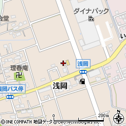 静岡県袋井市浅岡330周辺の地図