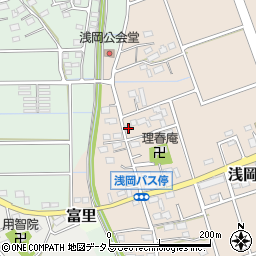 静岡県袋井市浅岡270周辺の地図