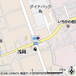 静岡県袋井市浅岡337周辺の地図