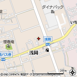 静岡県袋井市浅岡333周辺の地図