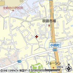 奈良県生駒市小明町572周辺の地図