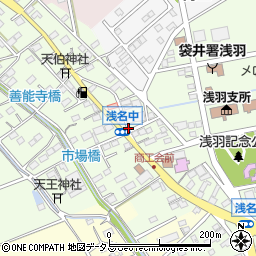 浅名中周辺の地図