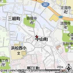 静岡県浜松市中央区中山町48周辺の地図