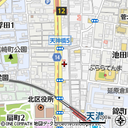 九州魂天神橋店周辺の地図