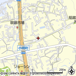 奈良県生駒市小明町457周辺の地図