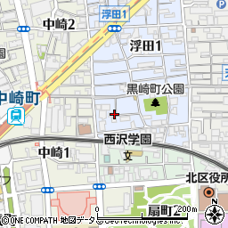 大阪府大阪市北区黒崎町周辺の地図