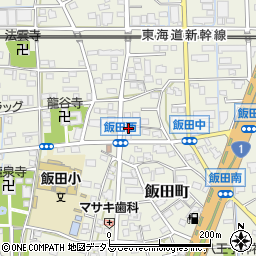 静岡県浜松市中央区飯田町417周辺の地図