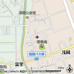 静岡県袋井市浅岡263周辺の地図