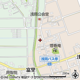 静岡県袋井市浅岡148周辺の地図