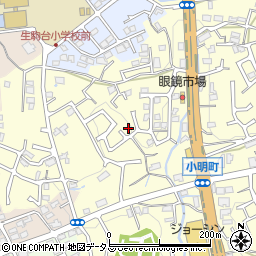 奈良県生駒市小明町578周辺の地図