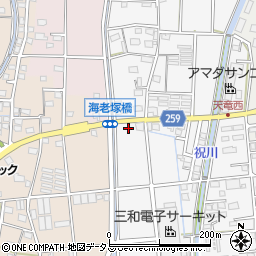 静岡県磐田市海老塚821周辺の地図
