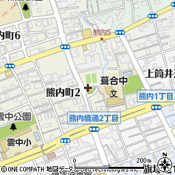 上筒井公園周辺の地図