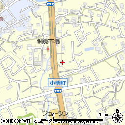 奈良県生駒市小明町1912-2周辺の地図