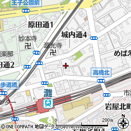 兵庫県神戸市灘区城内通4丁目1周辺の地図