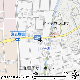 静岡県磐田市海老塚838-2周辺の地図