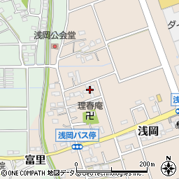 静岡県袋井市浅岡314周辺の地図