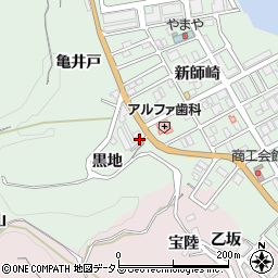 愛知県知多郡南知多町片名黒地周辺の地図