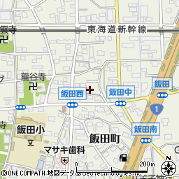 静岡県浜松市中央区飯田町413周辺の地図