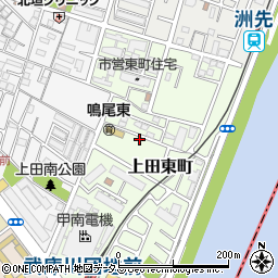 兵庫県西宮市上田東町周辺の地図