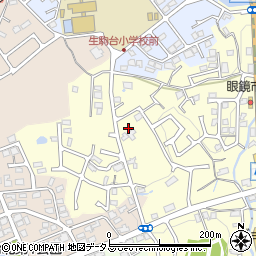 奈良県生駒市小明町614-5周辺の地図