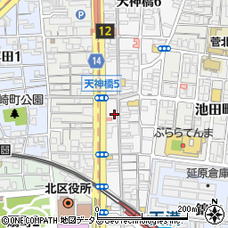大阪天五マッサージ周辺の地図