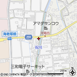 静岡県磐田市海老塚837周辺の地図