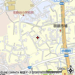 奈良県生駒市小明町586周辺の地図