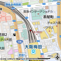 なにわ酒房 大阪梅田 茶屋町本店周辺の地図