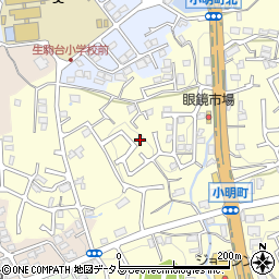 奈良県生駒市小明町586-5周辺の地図