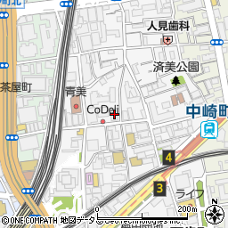 大阪府大阪市北区中崎西周辺の地図