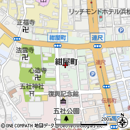 静岡県浜松市中央区紺屋町周辺の地図