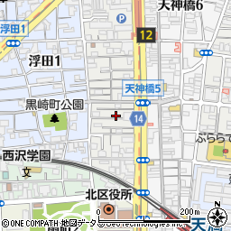 大阪府大阪市北区浪花町4-5周辺の地図