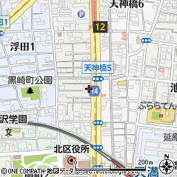 大阪府大阪市北区浪花町4-25周辺の地図