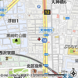 大阪府大阪市北区浪花町4-4周辺の地図
