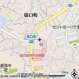 阪奈中央こぐま園周辺の地図