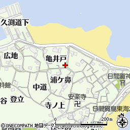 愛知県知多郡南知多町日間賀島亀井戸28周辺の地図