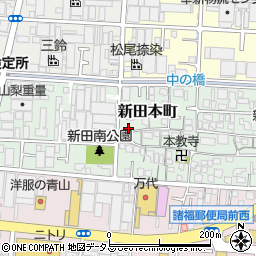 大阪府大東市新田本町周辺の地図
