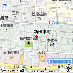 大阪府大東市新田本町周辺の地図