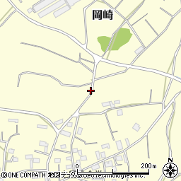静岡県袋井市岡崎周辺の地図