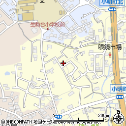 奈良県生駒市小明町587-10周辺の地図