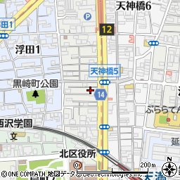 大阪府大阪市北区浪花町4-3周辺の地図