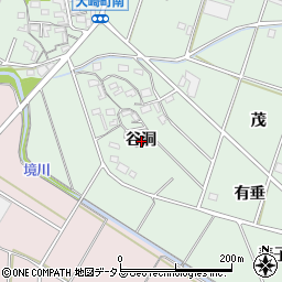 愛知県豊橋市大崎町谷洞周辺の地図