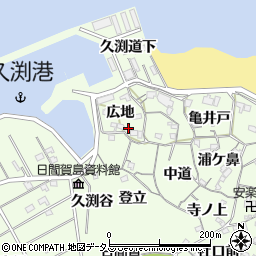 愛知県知多郡南知多町日間賀島広地周辺の地図