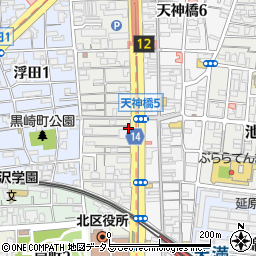大阪府大阪市北区浪花町4-24周辺の地図
