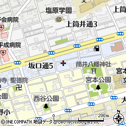 兵庫県神戸市中央区坂口通4丁目周辺の地図